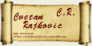 Cvetan Rajković vizit kartica